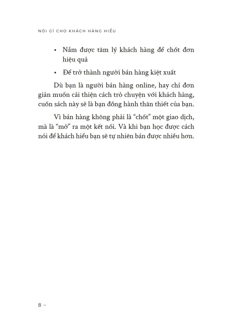 Nói Gì Cho Khách Hàng Hiểu - Bán Gì Cho Khách Hàng Mua - Ảnh 7