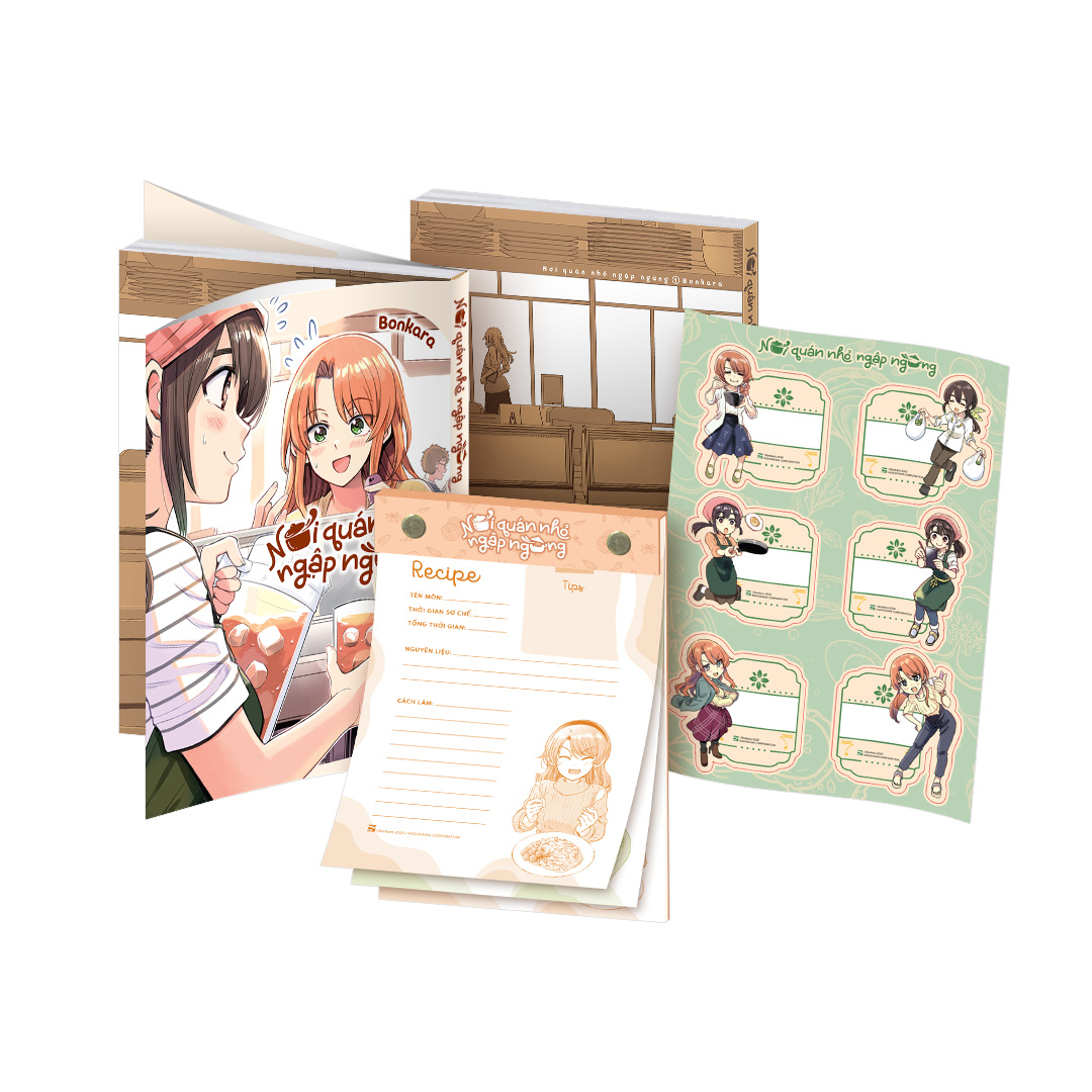 Nơi Quán Nhỏ Ngập Ngừng - Tập 1 - Bản Đặc Biệt - Tặng Kèm Set Sticker Dán Lọ Gia Vị + Sổ Ghi Chép Công Thức Nấu Ăn - Ảnh 2