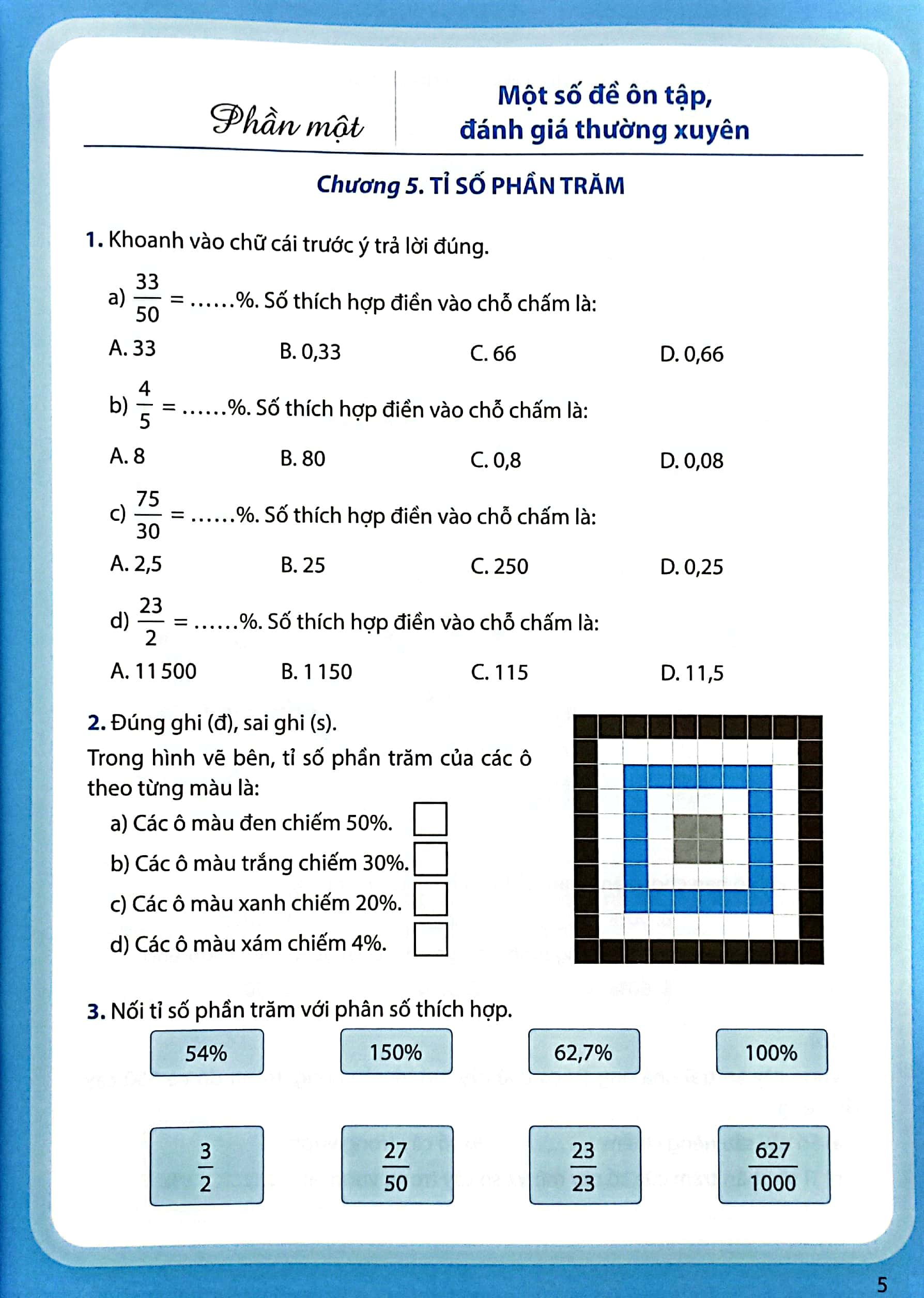 ôn tập, đánh giá định kì môn toán lớp 5 - tập 2 (chân trời) (chuẩn) - Ảnh 5