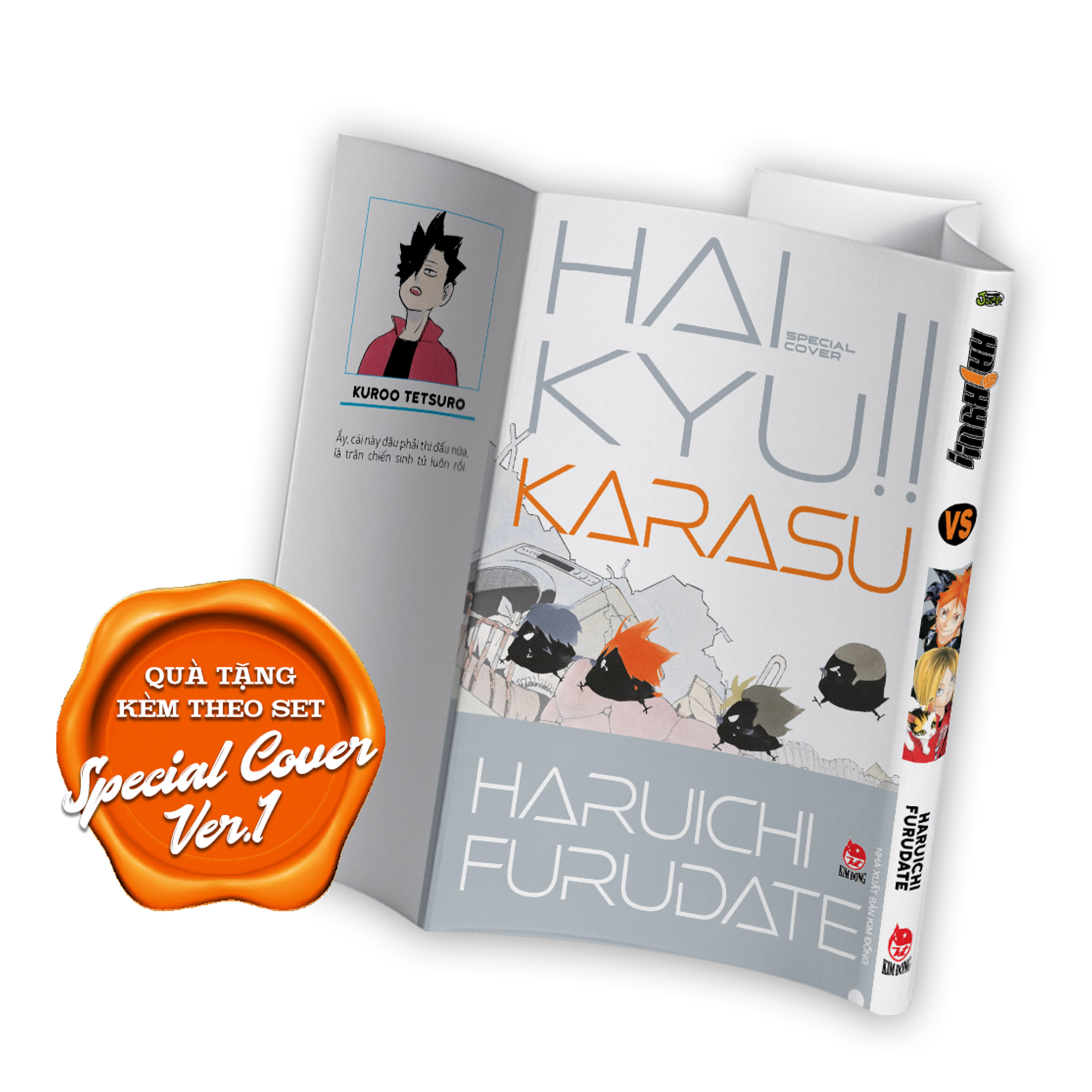 Premium Boxset Haikyu!! - Tap - 1 - 15 (Bo 15 Cuon) - Tang Kem Bia Ao Hieu Ung UV + Bia Ao Hieu Ung Metalize - Ảnh 14