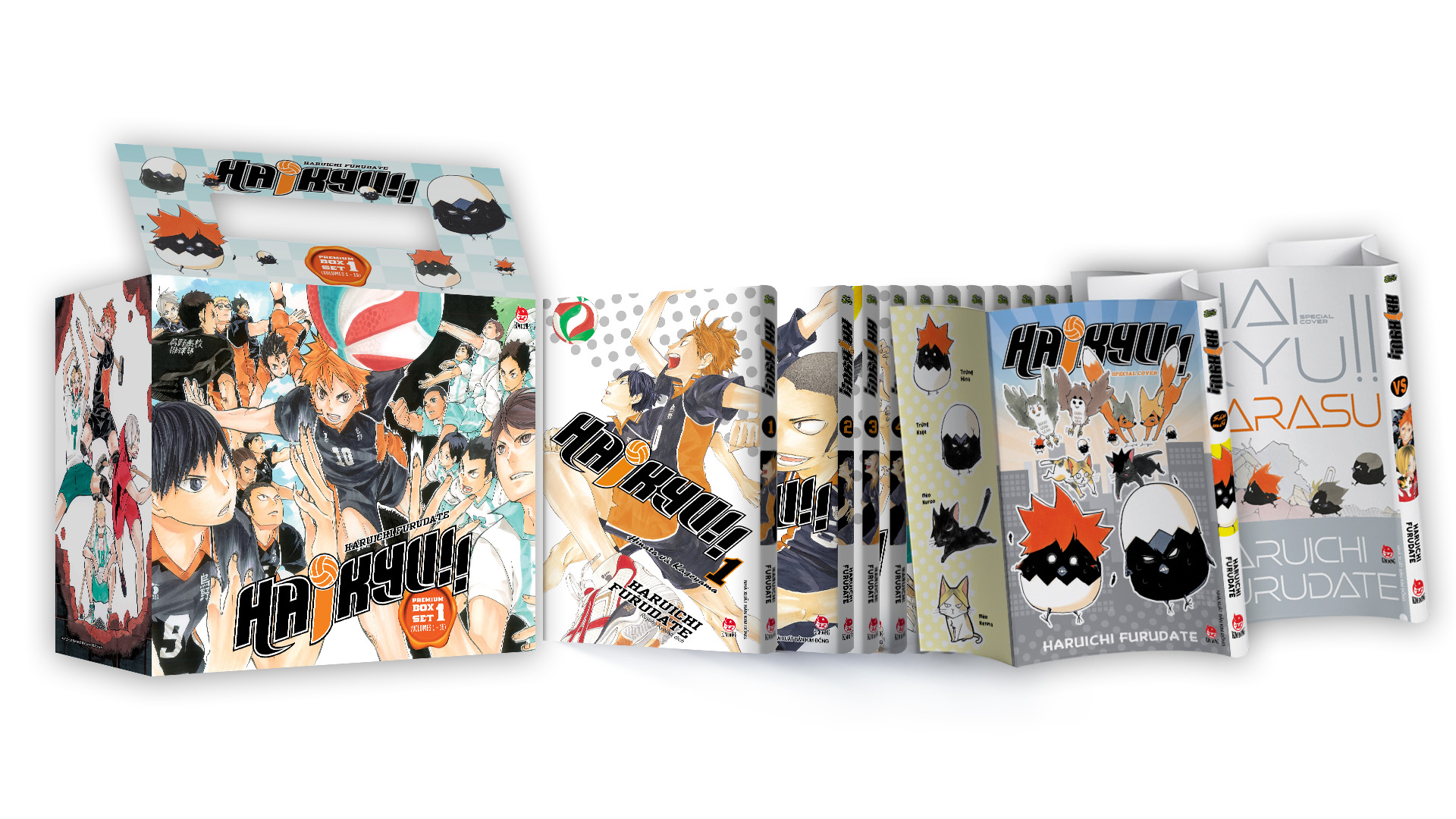Premium Boxset Haikyu!! - Tap - 1 - 15 (Bo 15 Cuon) - Tang Kem Bia Ao Hieu Ung UV + Bia Ao Hieu Ung Metalize - Ảnh 5