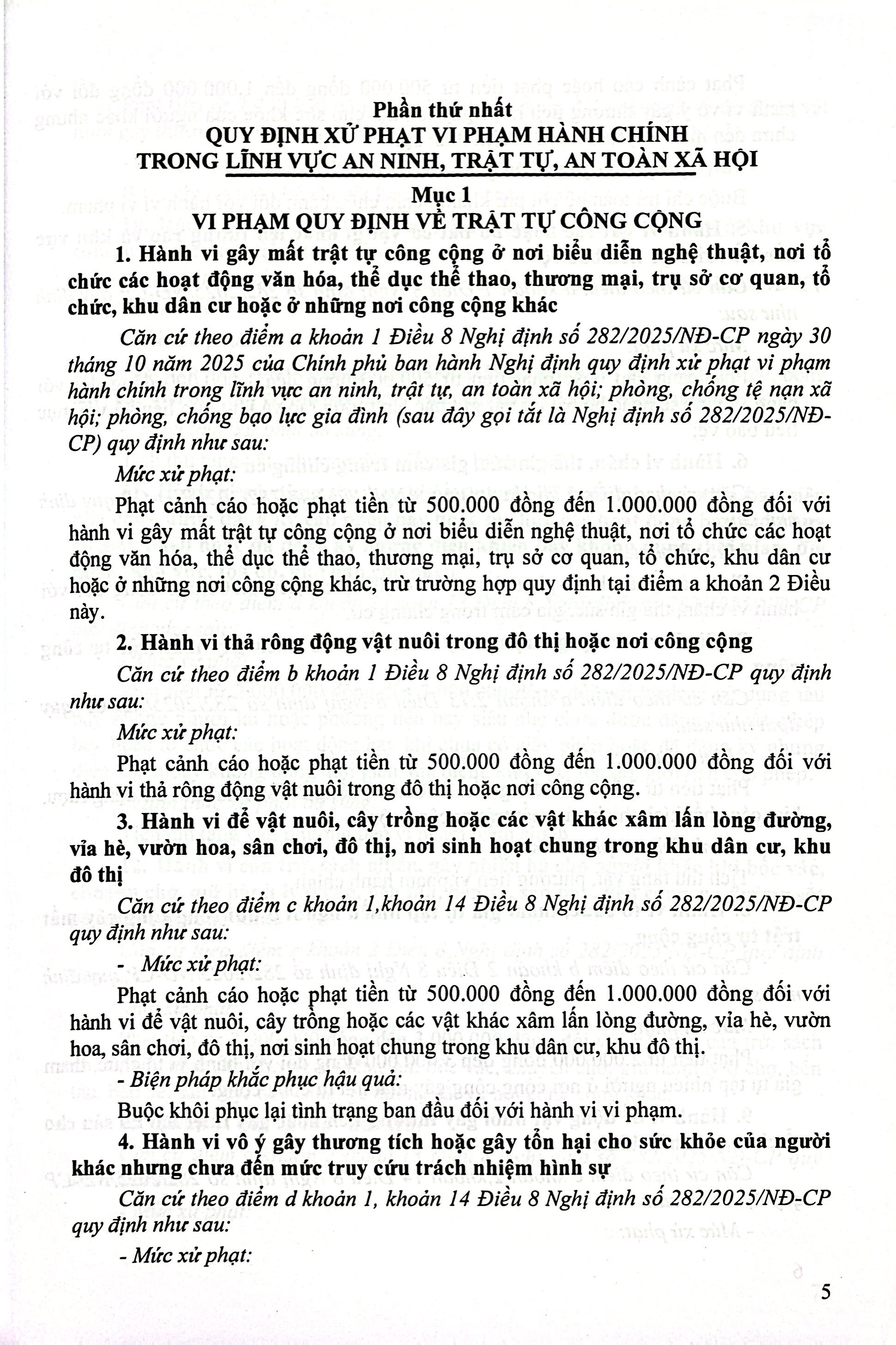Quy Định Xử Phạt Vi Phạm Hành Chính Trong Lĩnh Vực An Ninh Trật Tự, An Toàn Xã Hội, Phòng, Chống Tệ Nạn Xã Hội, Phòng Chống Bạo Lực Gia Đình - Ảnh 5