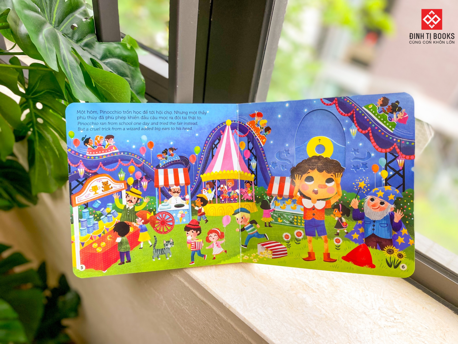 sách chuyển động - first stories - cậu bé người gỗ - pinocchio - bìa cứng - Ảnh 4