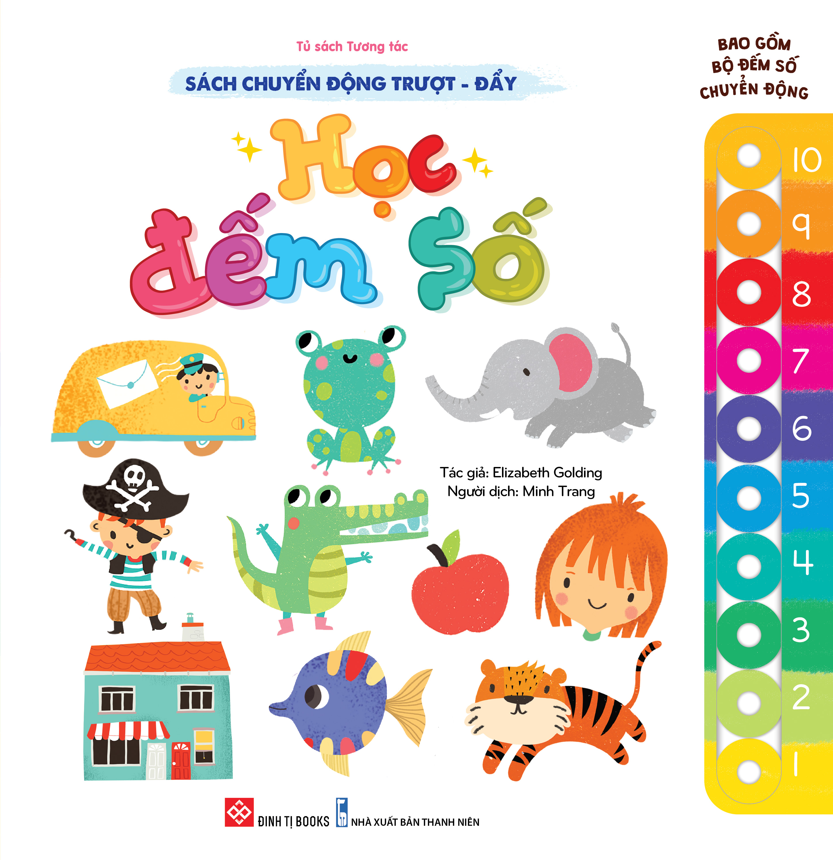 sách chuyển động trượt-đẩy - học đếm số - bìa cứng - Ảnh 2