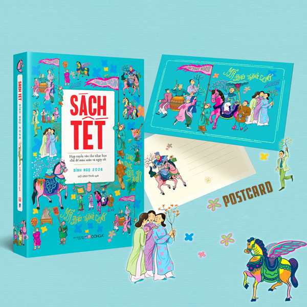 Sách Tết Bính Ngọ 2026 - Hợp Tuyển Văn Thơ Nhạc Hoạ Chủ Đề Mùa Xuân Và Ngày Tết - Tặng Kèm Postcard