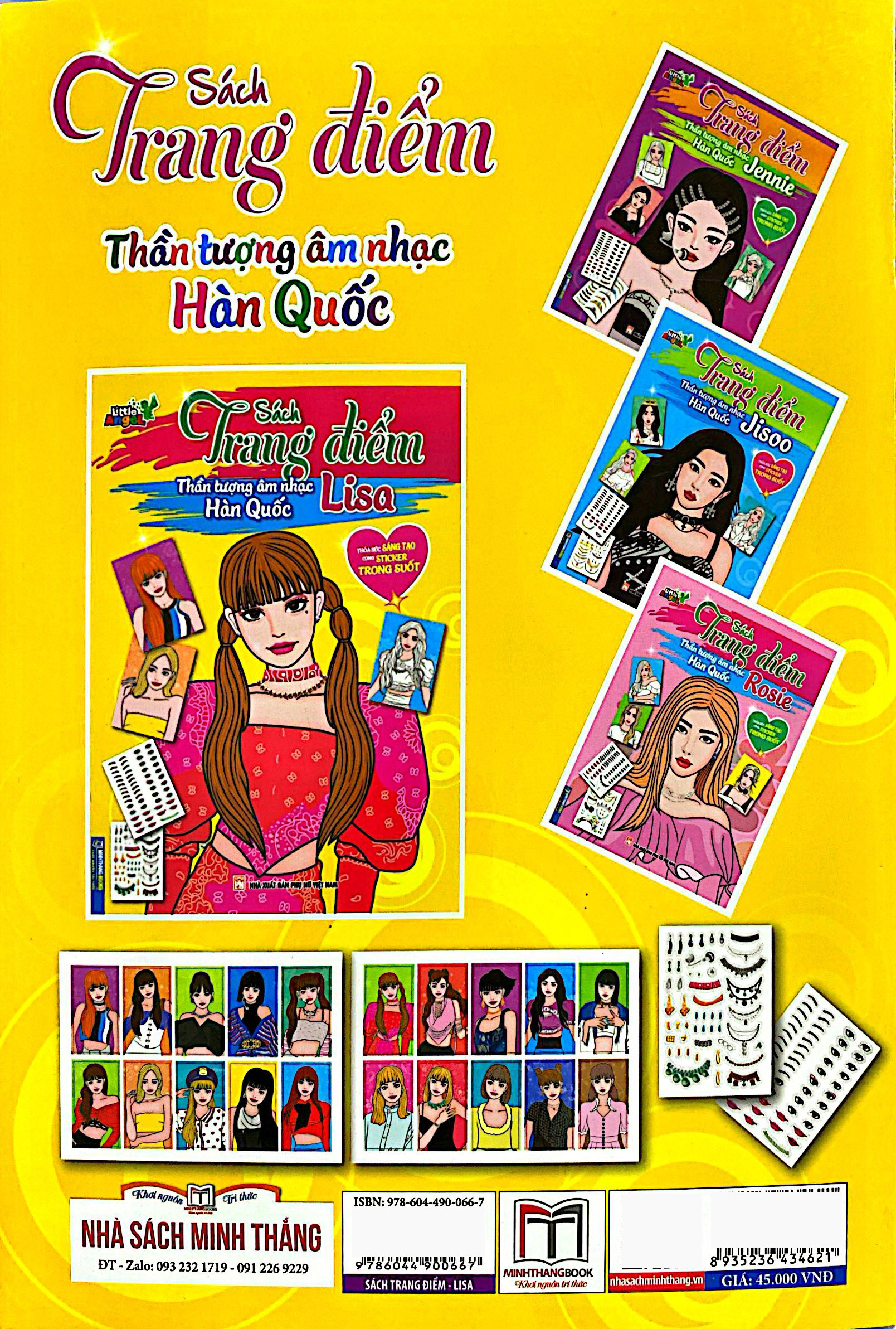sách trang điểm thần tượng âm nhạc hàn quốc - lisa -thỏa sức sáng tạo cùng sticker trong suốt - Ảnh 12