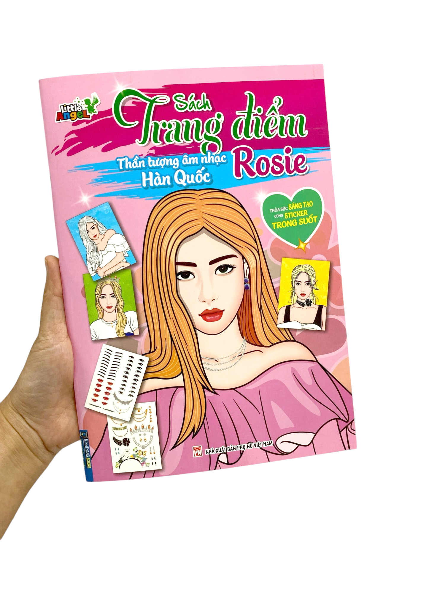 sách trang điểm thần tượng âm nhạc hàn quốc - rosie -thỏa sức sáng tạo cùng sticker trong suốt - Ảnh 17