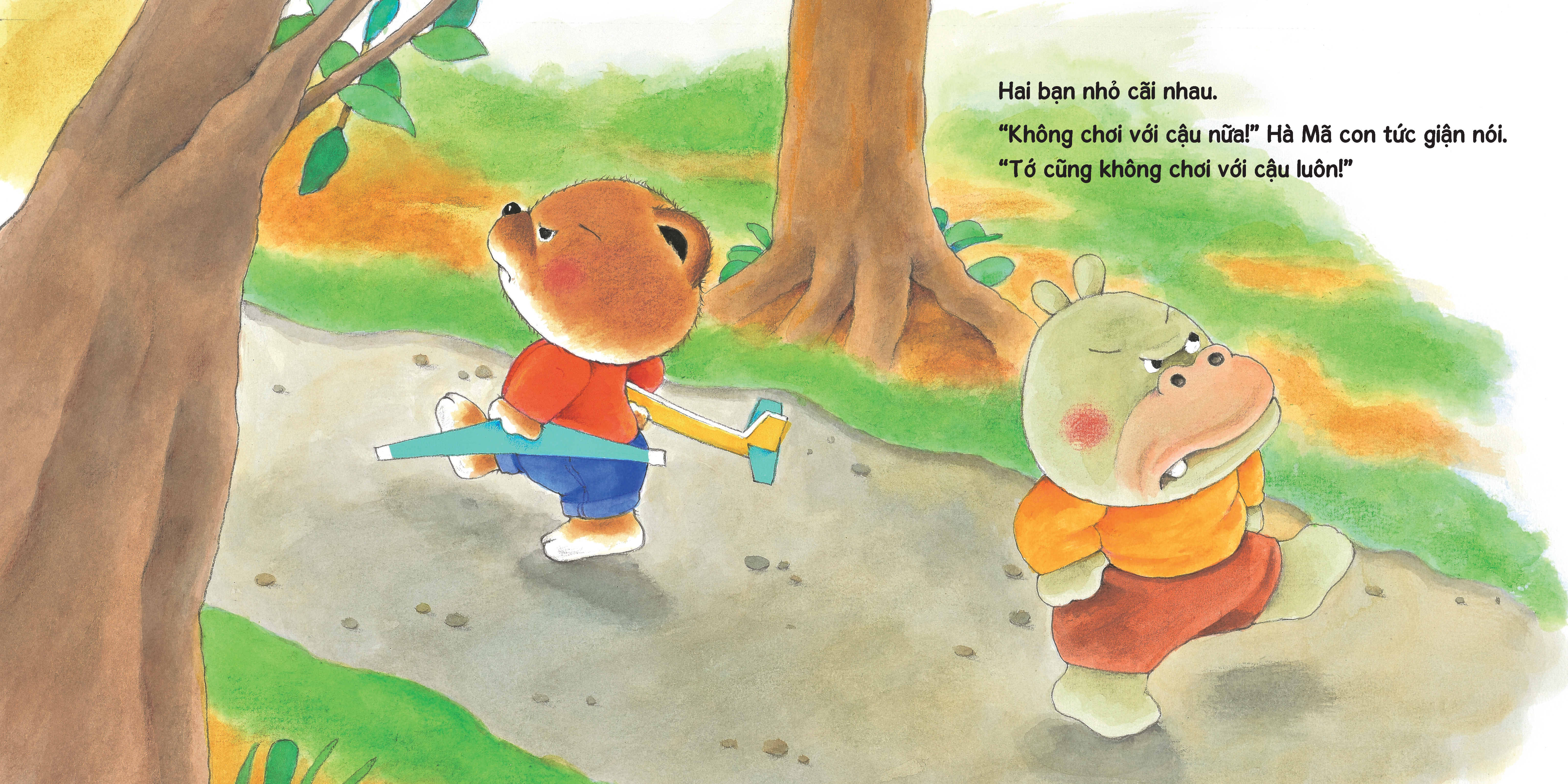 sách tranh ehon kuma - những chuyện nhỏ hằng ngày - không chơi với cậu nữa - Ảnh 3