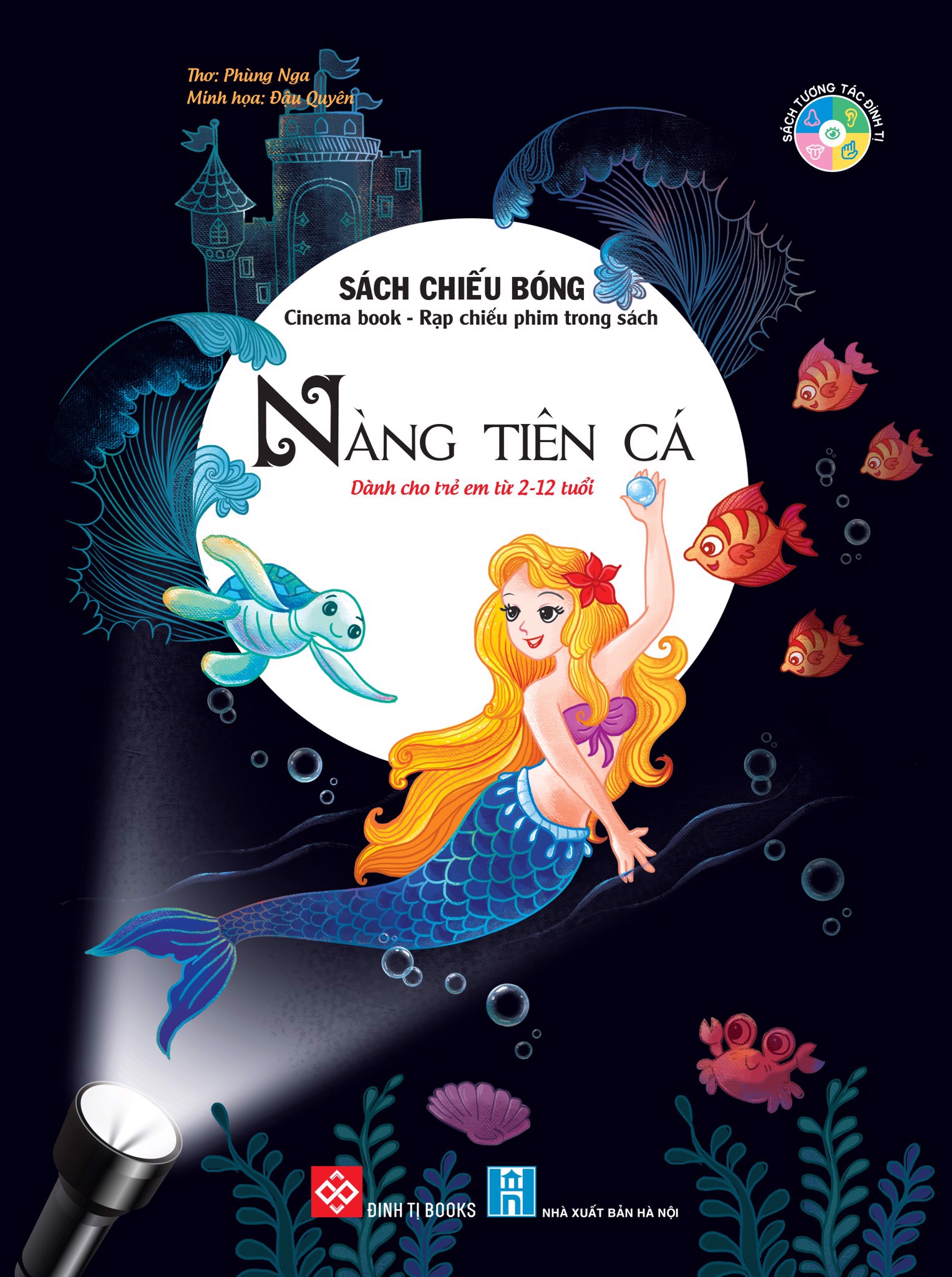 sách tương tác - sách chiếu bóng - cinema book - rạp chiếu phim trong sách - nàng tiên cá - Ảnh 4