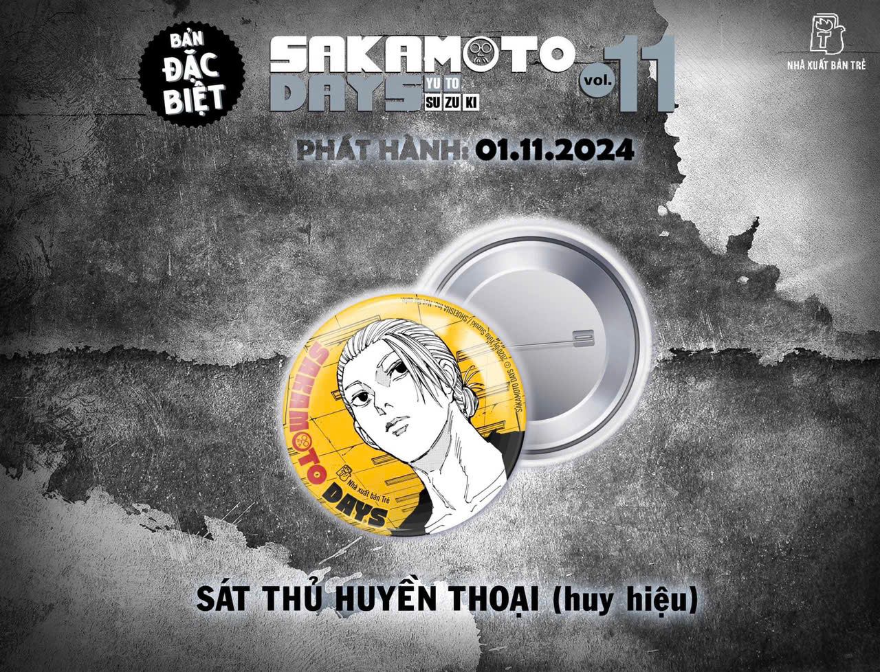 sakamoto days - tập 11 - một đòn - bản đặc biệt - tặng kèm obi + huy hiệu + set 3 card đổi nền + standee lắp ghép - Ảnh 5