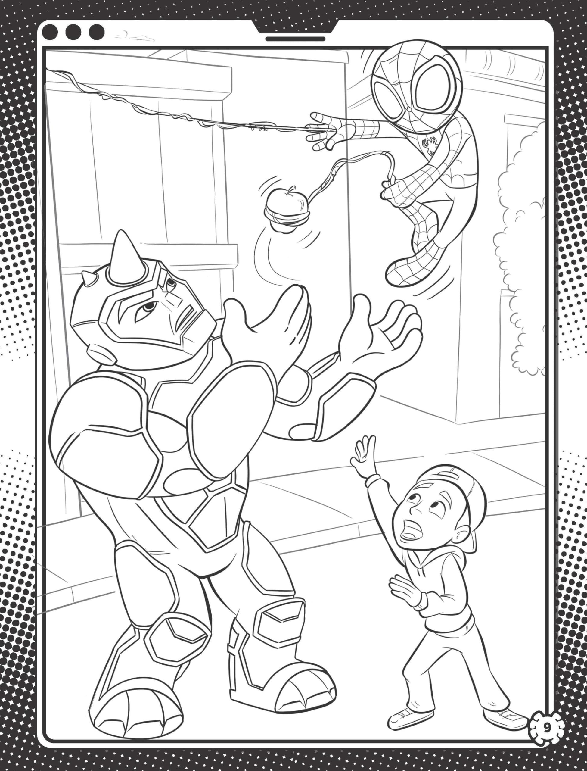 spidey and his amazing friends - mega colouring book - glow webs glow - Ảnh 3
