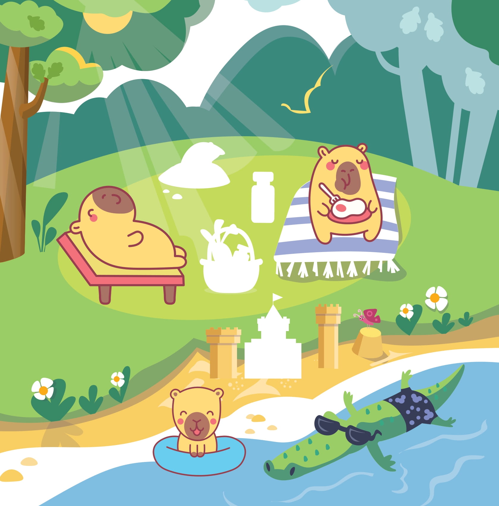 Sticker Capybara - Tìm Vật Ẩn Giấu - Thế GiớI Đại Dương - Ảnh 8