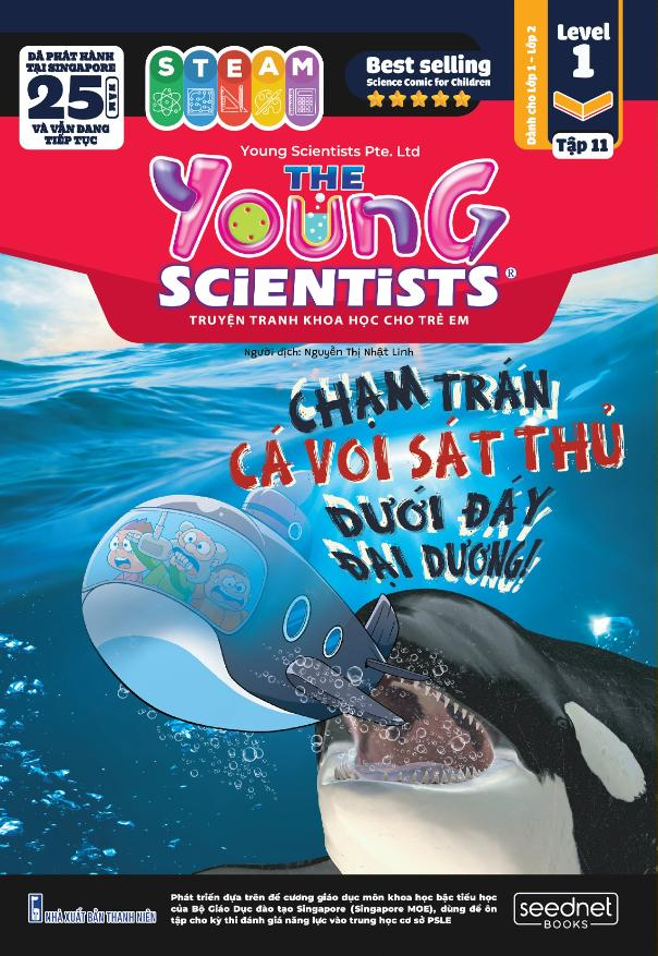 the young scientists - truyện tranh khoa học cho trẻ em - level 1 - tập 11 - chạm trán cá voi sát thủ dưới đáy đại dương! - Ảnh 2