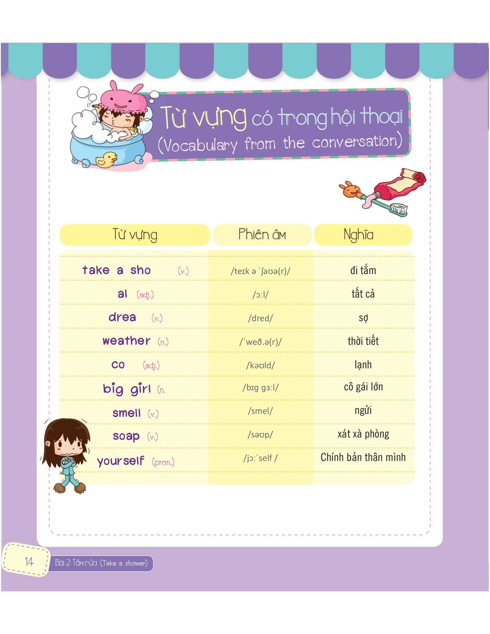 tiếng anh giao tiếp cho trẻ em - daily routines - nếp sinh hoạt hằng ngày - Ảnh 24