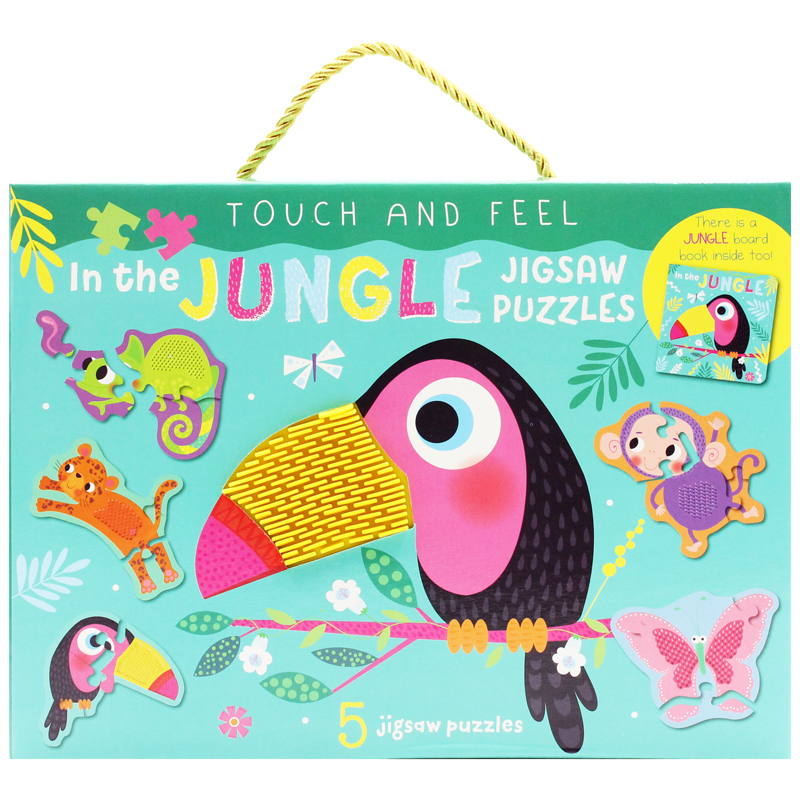 touch and feel jigsaw puzzles boxset - jungle (5 jigsaw puzzles) - Ảnh 7