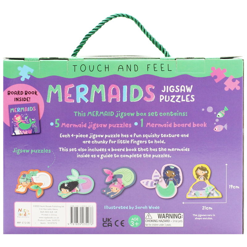 touch and feel jigsaw puzzles boxset - mermaids (5 jigsaw puzzles) - Ảnh 2