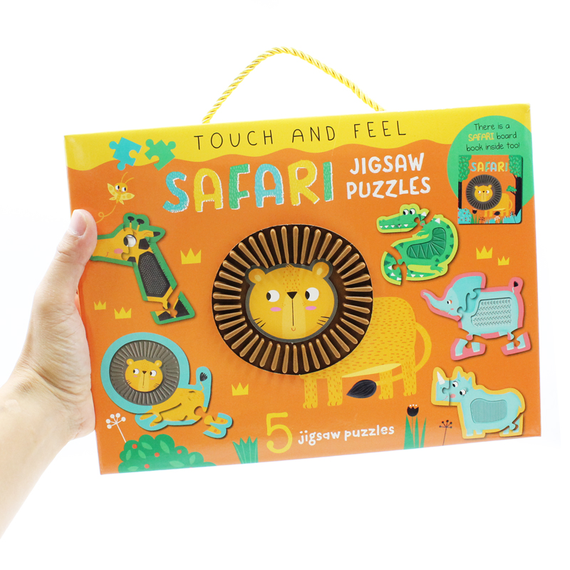 touch and feel jigsaw puzzles boxset - safari (5 jigsaw puzzles) - Ảnh 8