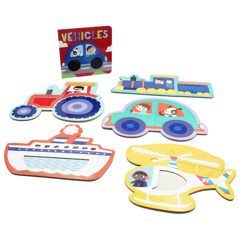 touch and feel jigsaw puzzles boxset - vehicles (5 jigsaw puzzles) - Ảnh 11