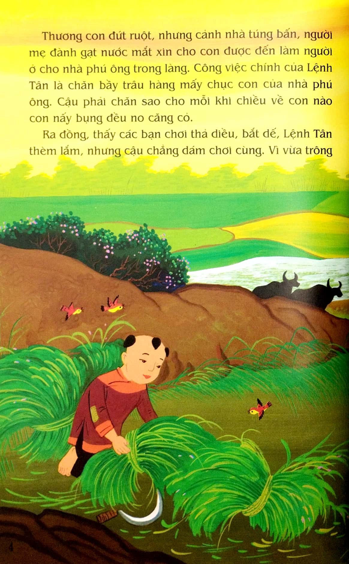 tranh truyện dân gian việt nam - đi ở học thành tài (tái bản 2023) - Ảnh 5