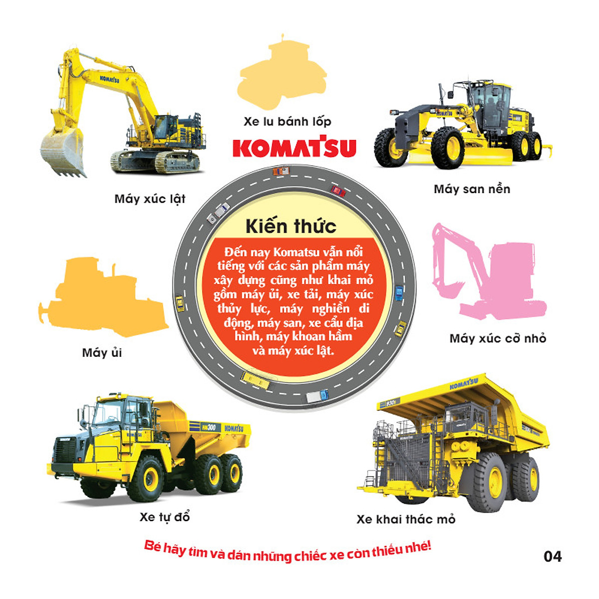 trò chơi dán hình iq-eq-cq - sticker - xe công trình - tập 2 - Ảnh 6