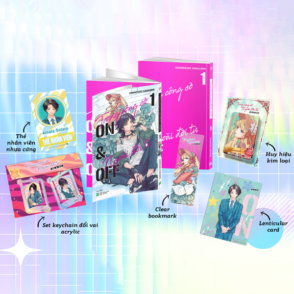 trong công sở, ngoài đời tư - on & off - tập 1 - bản sưu tầm - tặng kèm bookmark nhựa trong + huy hiệu kim loại + lenticular card + set keychain switch + thẻ staff