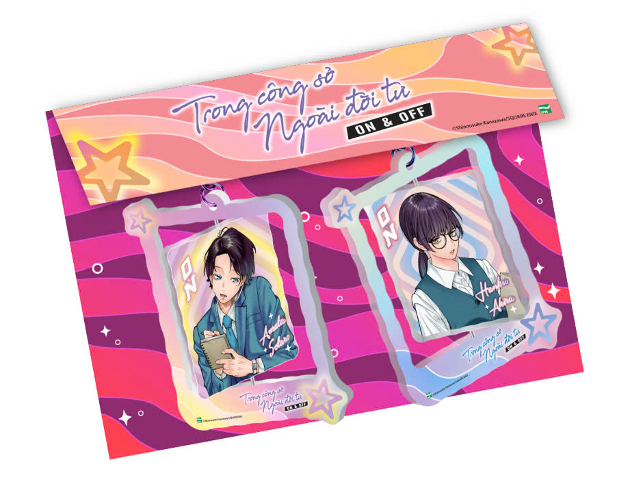 trong công sở, ngoài đời tư - on & off - tập 1 - bản sưu tầm - tặng kèm bookmark nhựa trong + huy hiệu kim loại + lenticular card + set keychain switch + thẻ staff - Ảnh 5