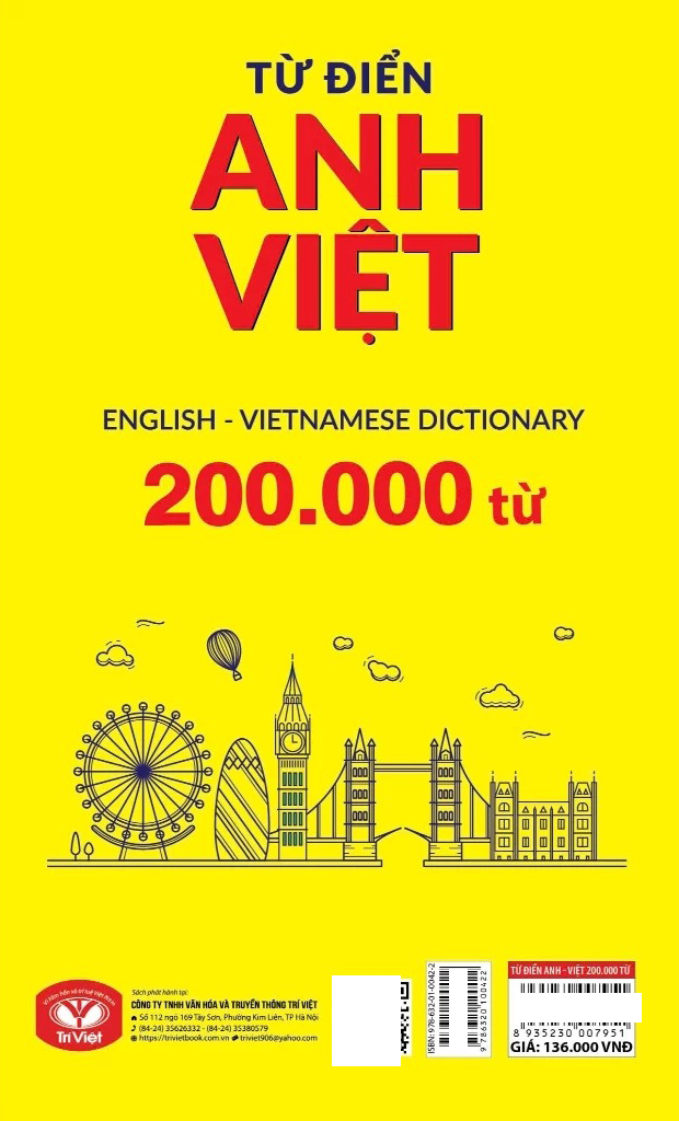 Tu Dien Anh-Viet - English-Vietnamese Dictionary - 200000 Tu - Ảnh 5
