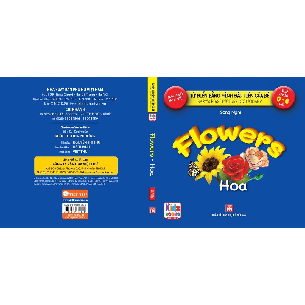 từ điển bằng hình đầu tiên của bé - flowers - hoa - Ảnh 3