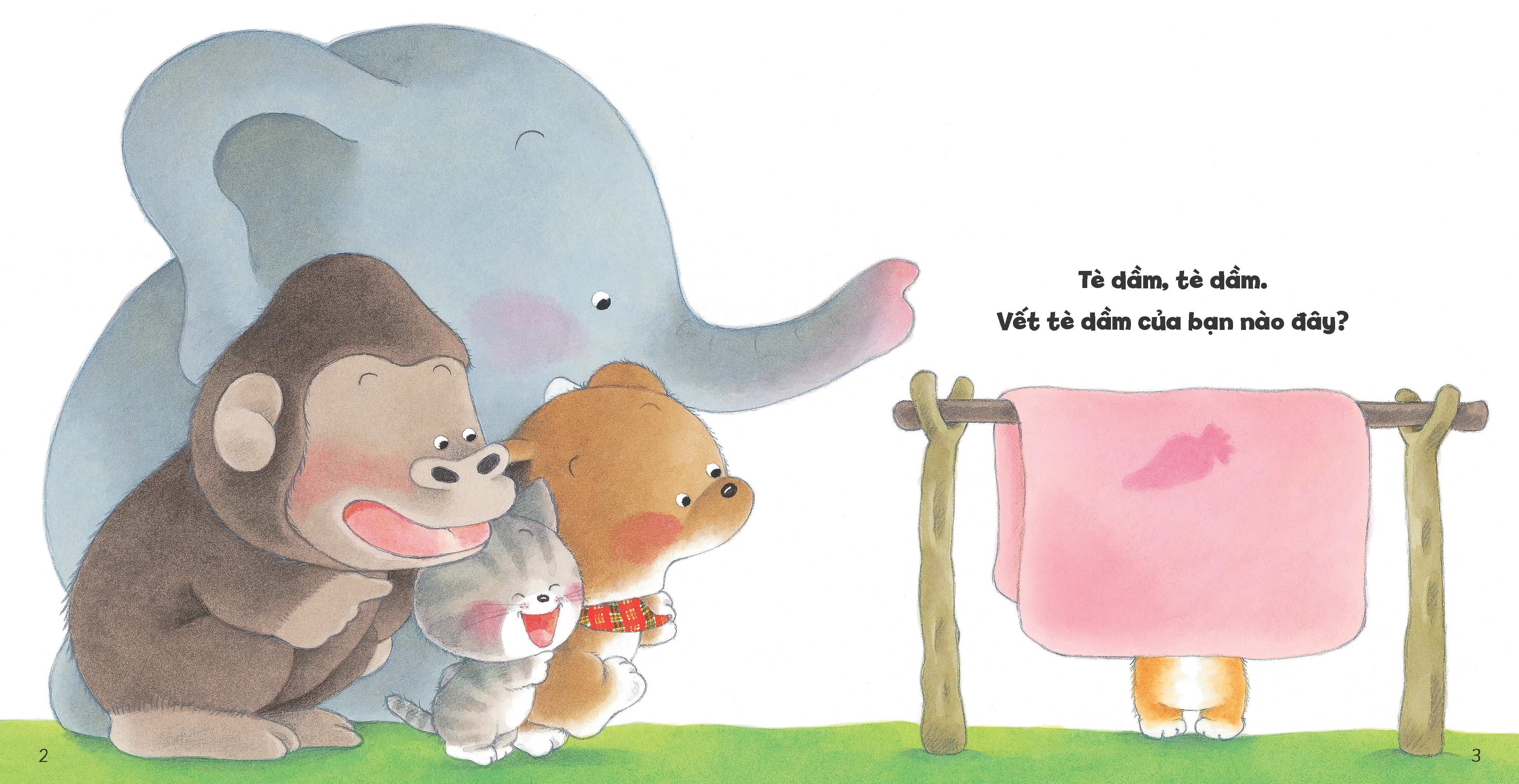 tủ sách ehon cho bé - vết tè dầm - bìa cứng - Ảnh 3