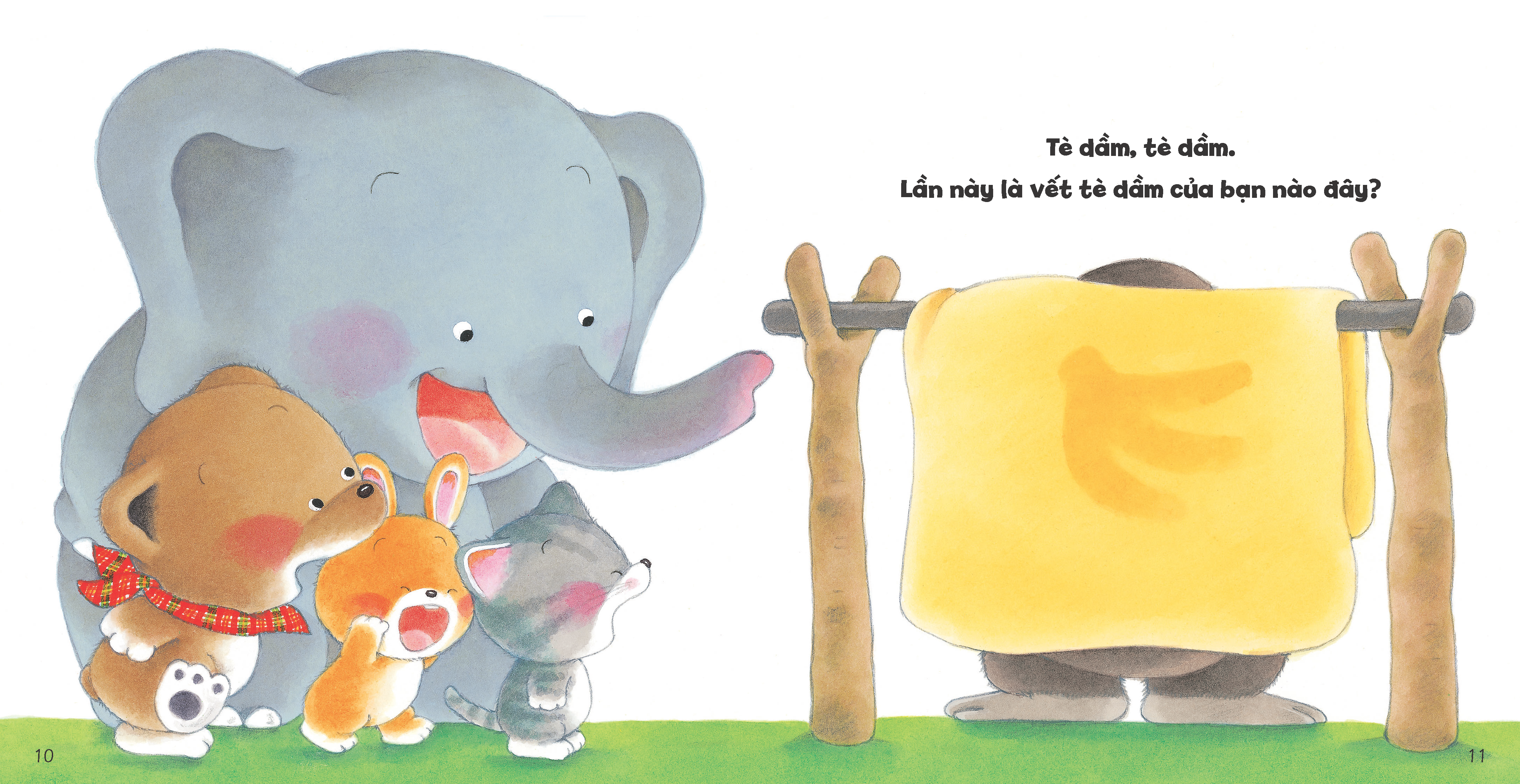 tủ sách ehon cho bé - vết tè dầm - bìa cứng - Ảnh 5