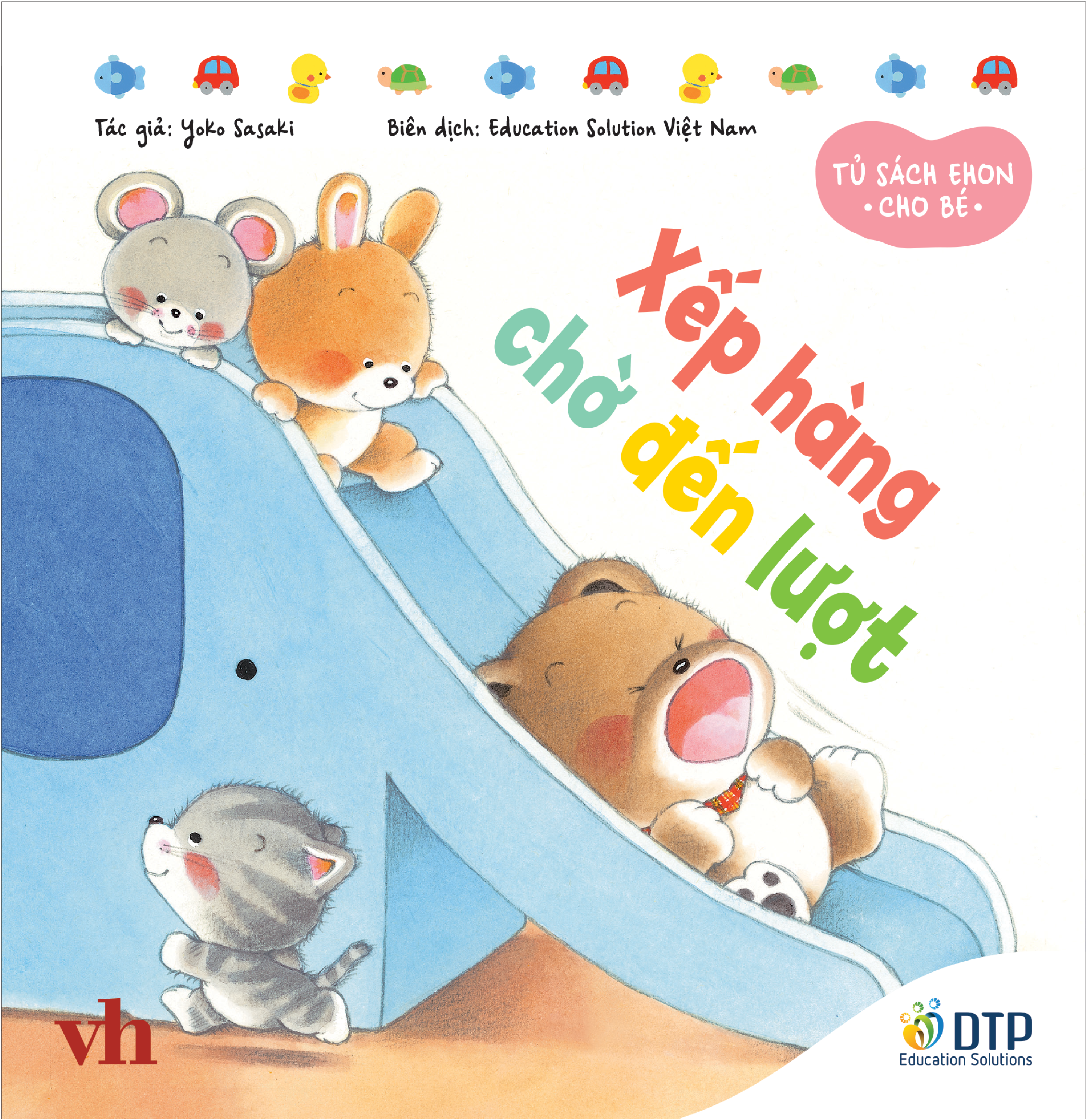tủ sách ehon cho bé - xếp hàng chờ đến lượt - bìa cứng - Ảnh 2