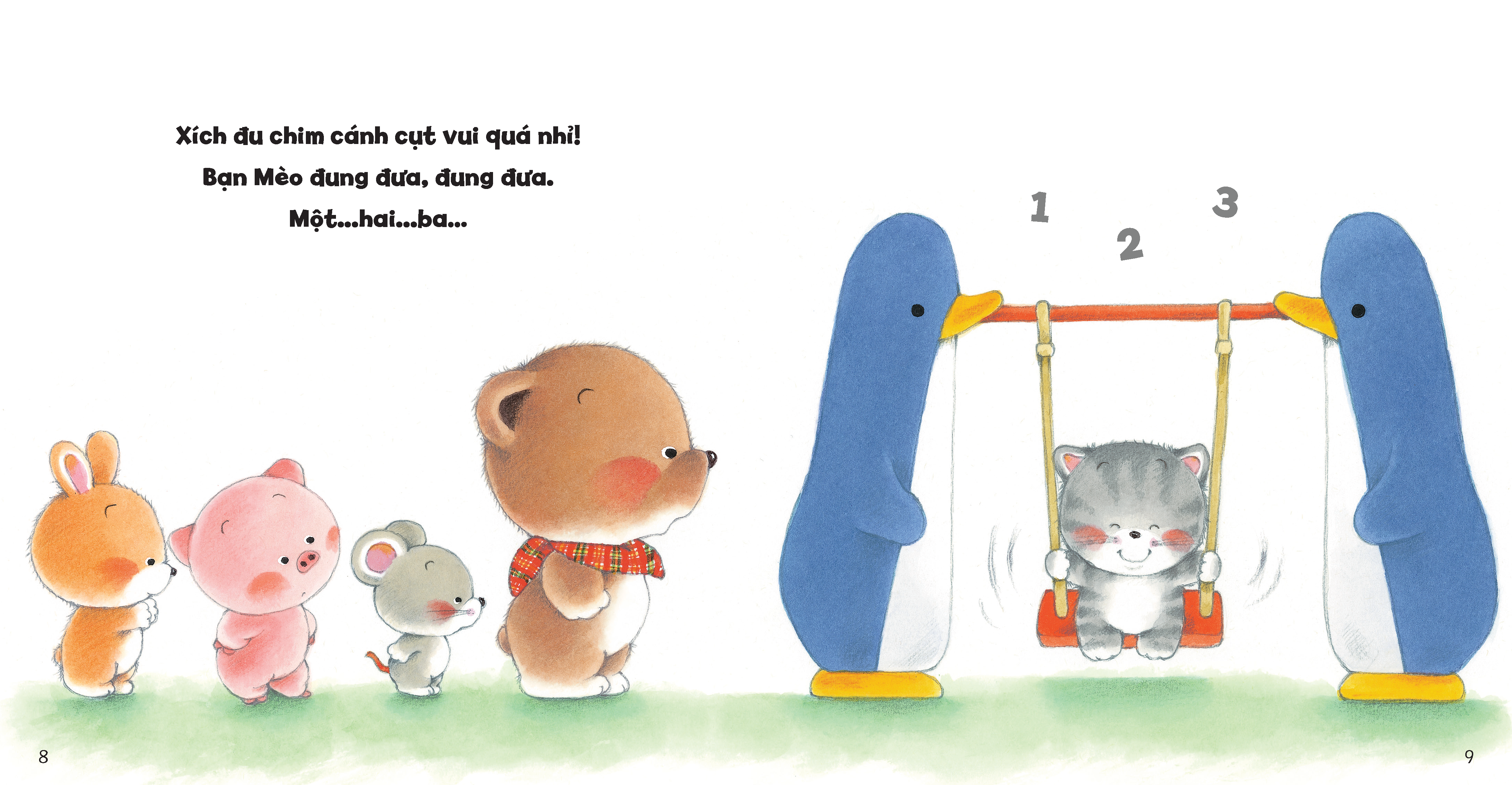 tủ sách ehon cho bé - xếp hàng chờ đến lượt - bìa cứng - Ảnh 5