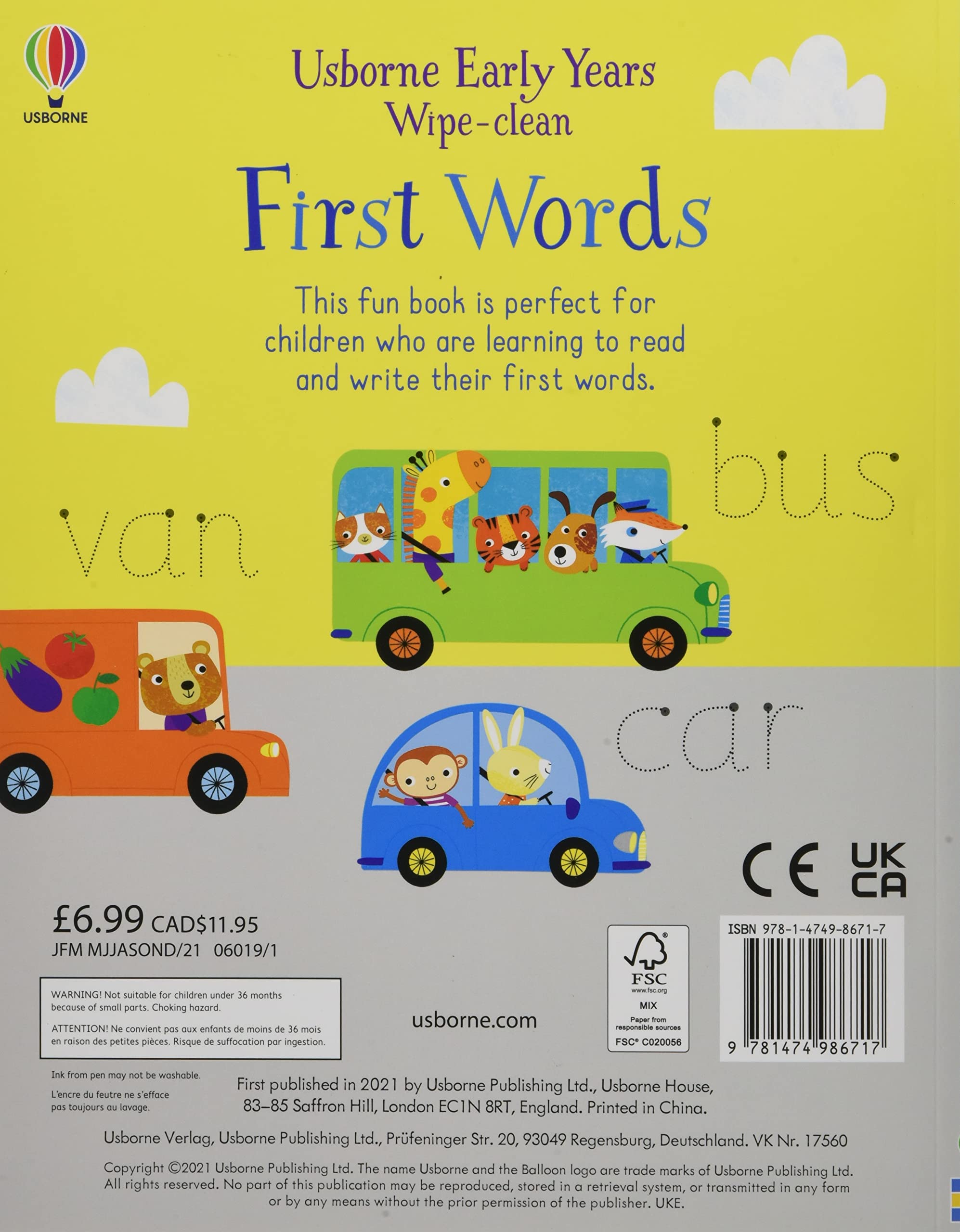 usborne early years wipe-clean: first words - Ảnh 6