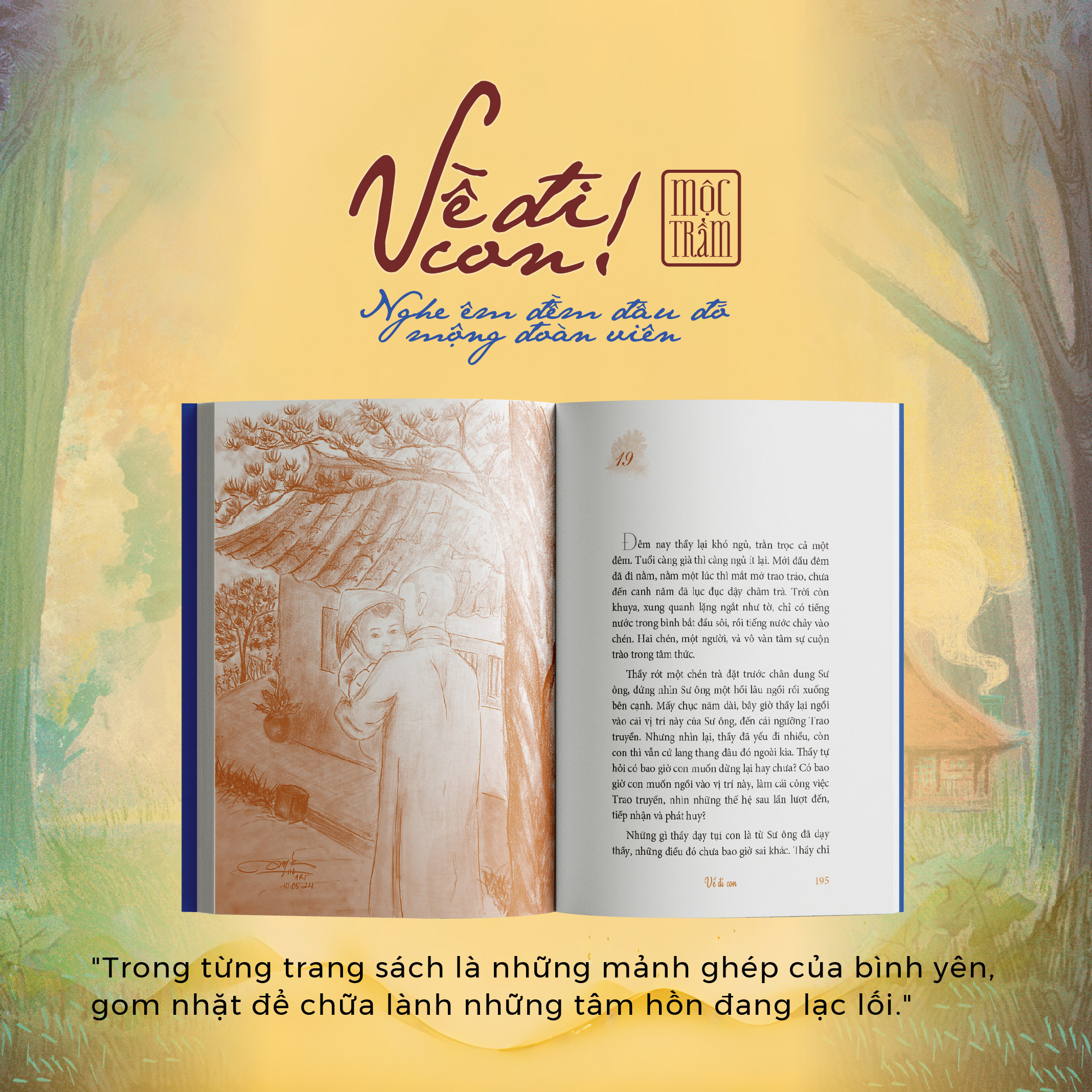 về đi con - nghe êm đềm đâu đó mộng đoàn viên - bản đặc biệt - bìa cứng - tặng kèm chữ ký của tác giả + 3 postcard - Ảnh 6