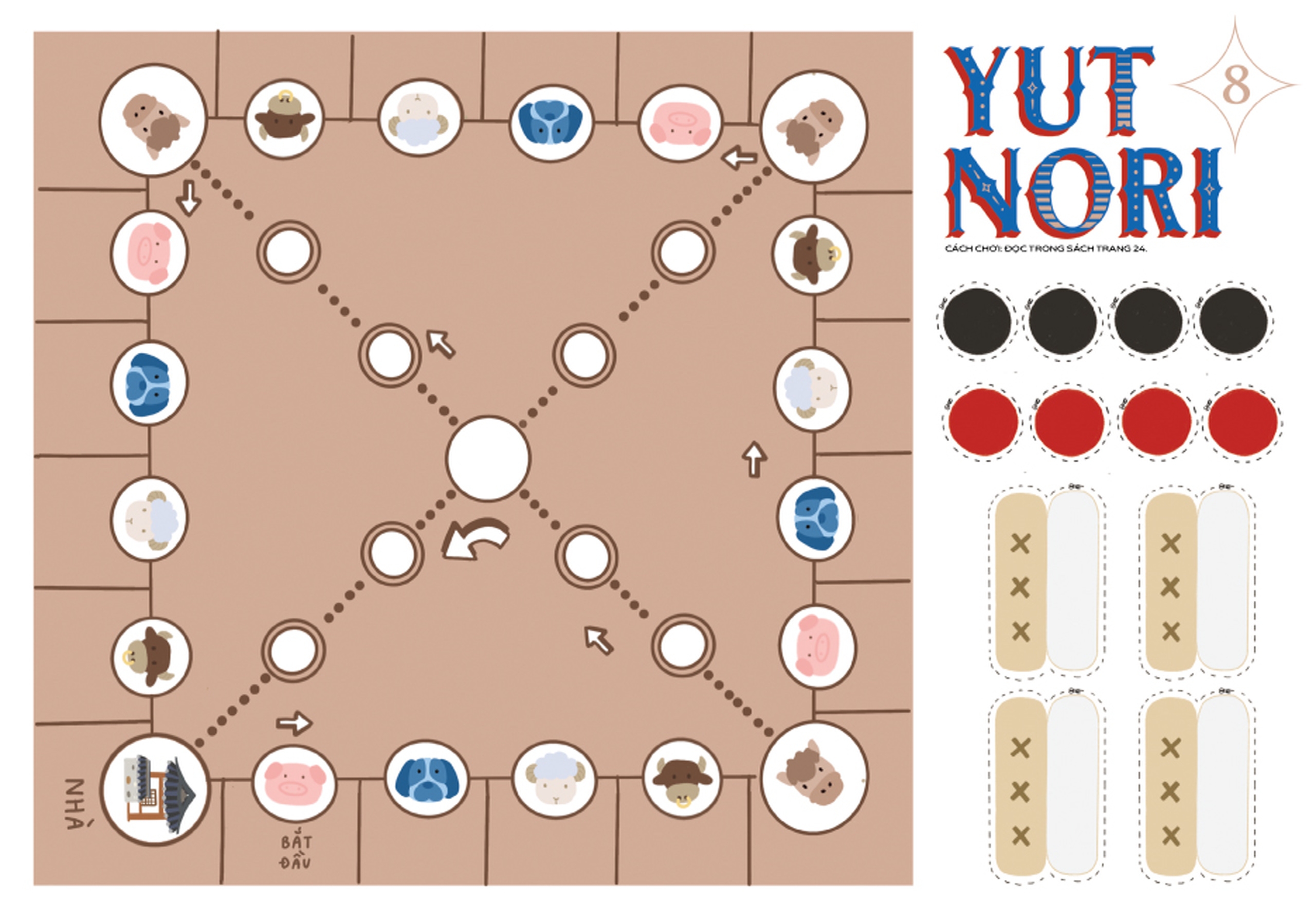 vòng quanh thế giới board game - sách độc quyền fahasa - tặng kèm poster 40x60cm idol game + game vòng quanh thế giới + 01 tờ hướng dẫn cắt, gấp xí ngầu in màu - Ảnh 6
