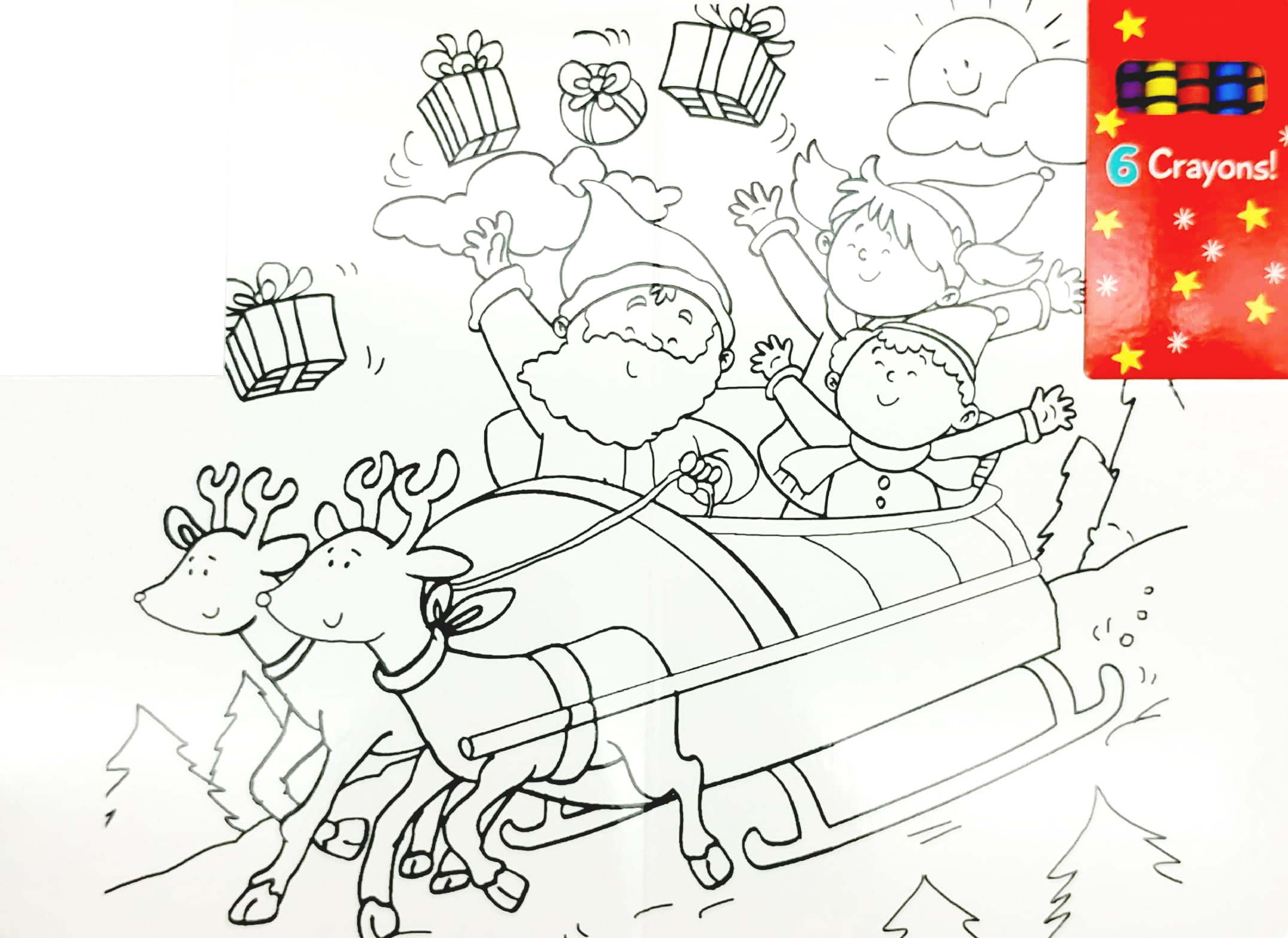 wipe clean colouring books - sleigh - Ảnh 3